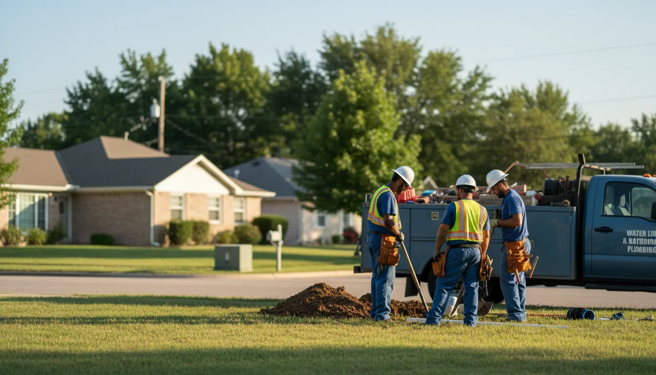 Residential water line and bathroom plumbing service in Bowie, AZ